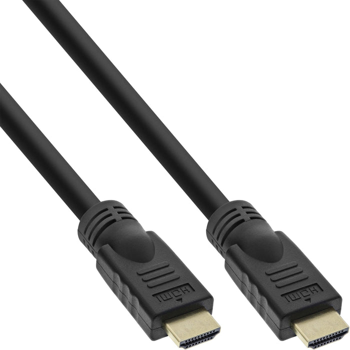 Cable Hdmi De Inline Hid Con Ethernet, 4k2k, M/M, Negro, Contactos Dorados, 12,5 M