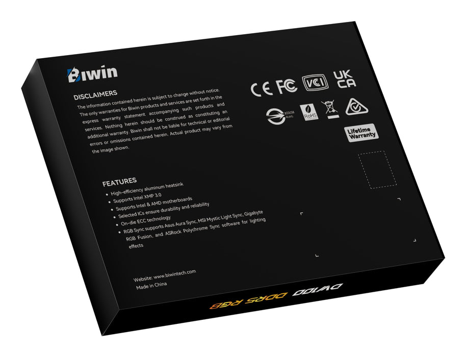 EAN 6955914623552 - Biwin DW100 módulo de memoria 64 GB 2 x 32 GB DDR5 6000 MT/s 288-pin DIMM ECC imagen 9