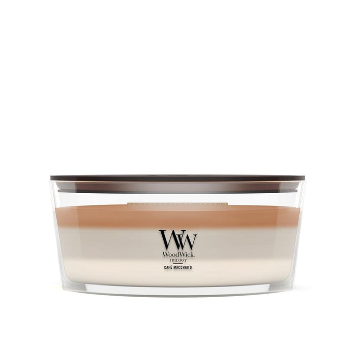 Woodwick Café Macchiato Vela Elipse Blanco, Marrón 1 Pieza(S)