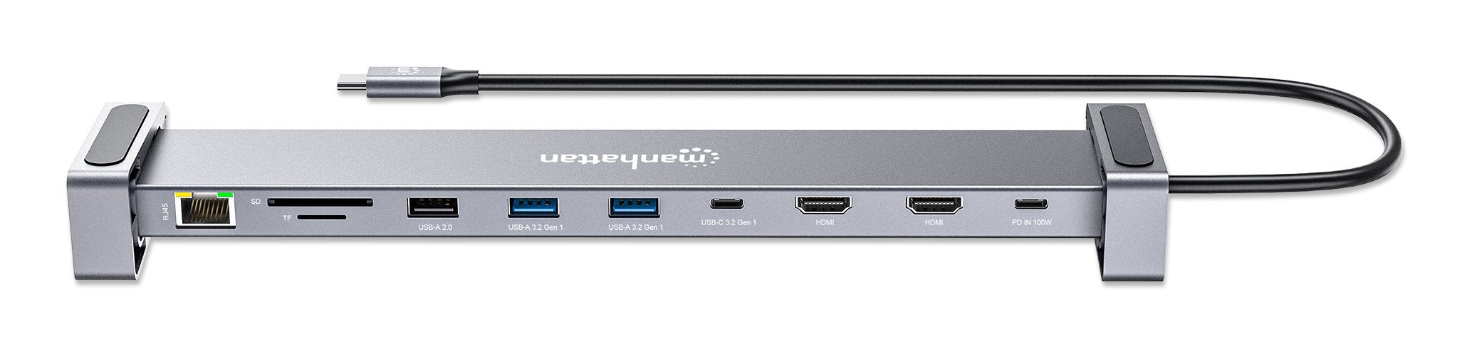 EAN 0766623190398 - Manhattan 190398 base para portátil y replicador de puertos Alámbrico USB 3.2 Gen 1 (3.1 Gen 1) Type-C Gr imagen 4