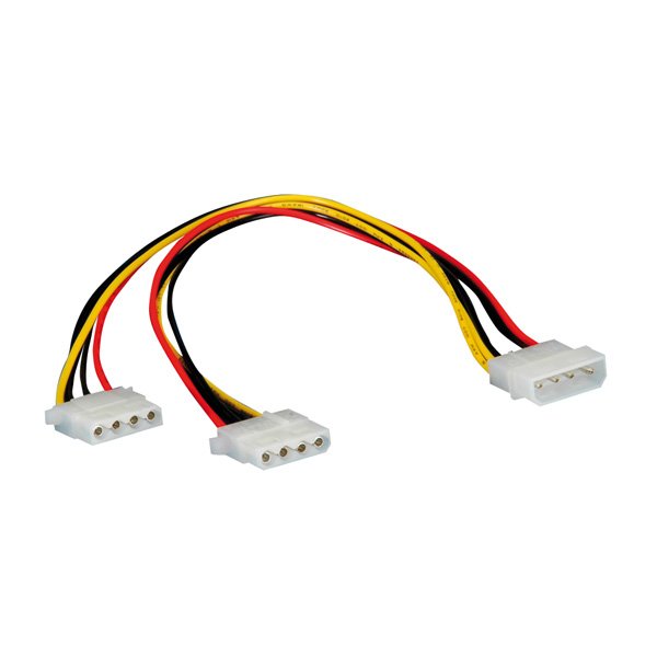 Roline Y-Cable 4 Pol. Hdd   2x 4 Pol. Hdd 0,3m