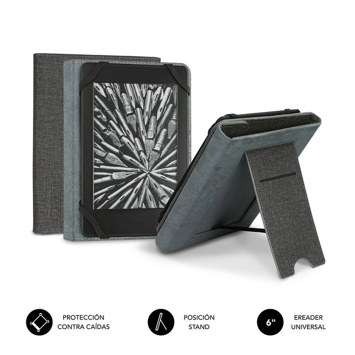 EAN 8436586741631 - SUBBLIM FUNDA EBOOK CLEVER STAND 6'' GREY funda para libro electrónico 15,2 cm (6") Gris imagen 1