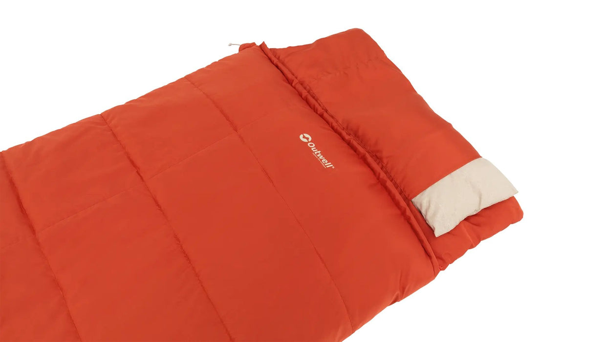 Saco De Dormir Outwell Contour Lux, Cremallera Izquierda, Rojo.