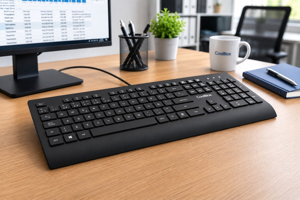 Coolbox Teclado Usb Teclas Chocolate 1.8m De Cable 610g. Silencioso