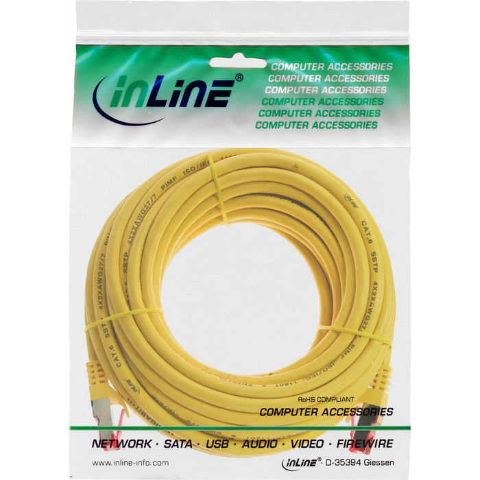 Cable De Red Inline S/Ftp Pimf Cat.6 250mhz Cobre Libre De Halógenos Amarillo 15m