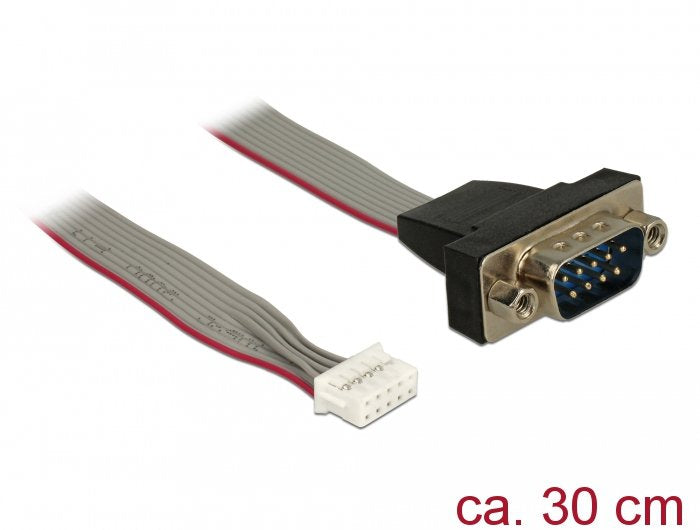EAN 4043619896325 - DeLOCK 89632 cable de serie Negro, Gris, Rojo 0,3 m DB-9 imagen 2