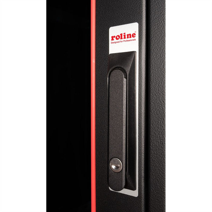 Roline 19-Zoll Netzwerkschrank Basic 42he, 800x800 Bxt Glastr Schwarz