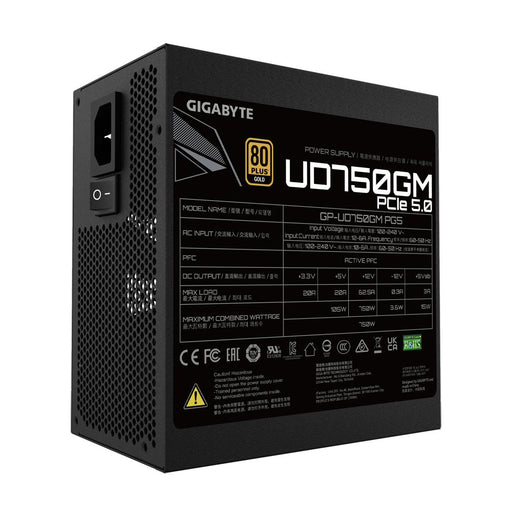 EAN 0810075657869 - GIGABYTE UD750GM PG5 unidad de fuente de alimentación 750 W 20+4 pin ATX ATX Negro imagen 2