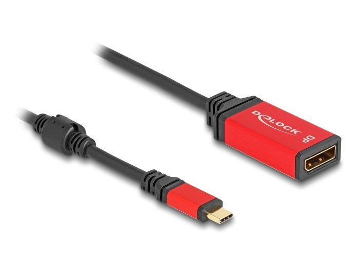 Delock 60052 Adaptador Usb Type-C A Displayport (Modo Dp Alt) 8k 30 Hz Con Función Hdr Rojo