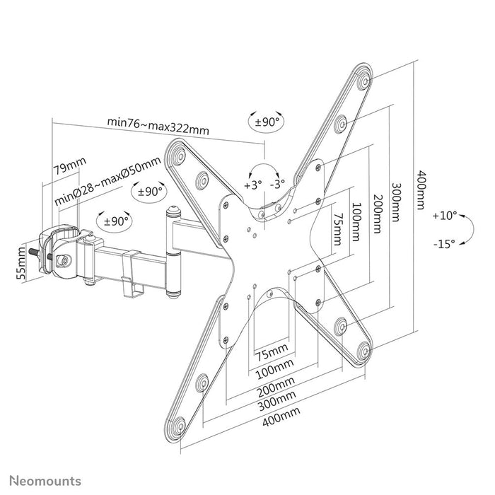 EAN 8717371449032 - Neomounts FL40-450BL14 soporte para TV 139,7 cm (55") Negro imagen 15