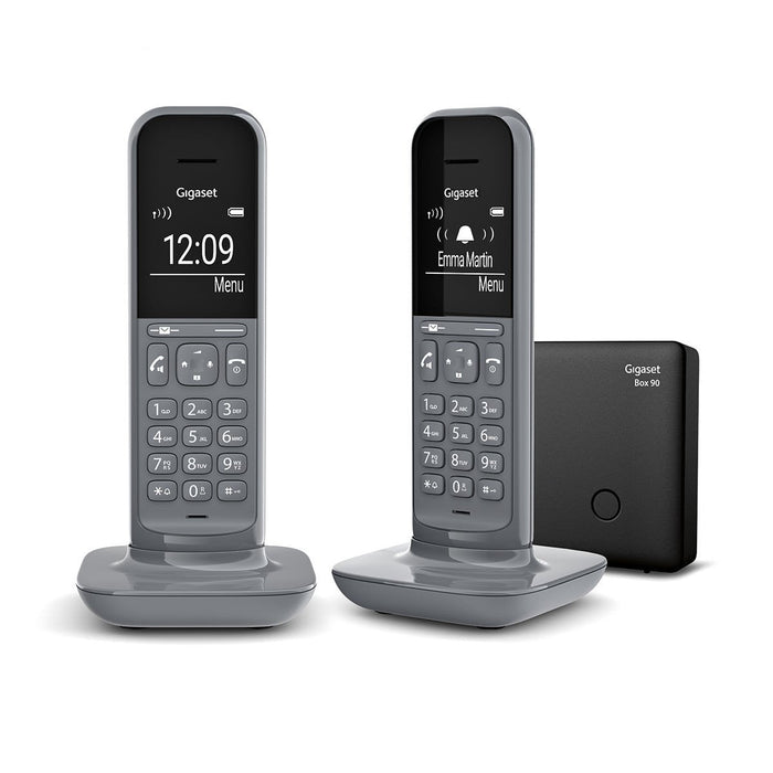 Telefono Fijo Inalambrico Gigaset Cl390 Duo Gris