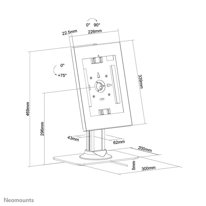 EAN 8717371449315 - Neomounts DS15-650WH1 soporte de seguridad para tabletas Blanco 27,9 cm (11") imagen 8