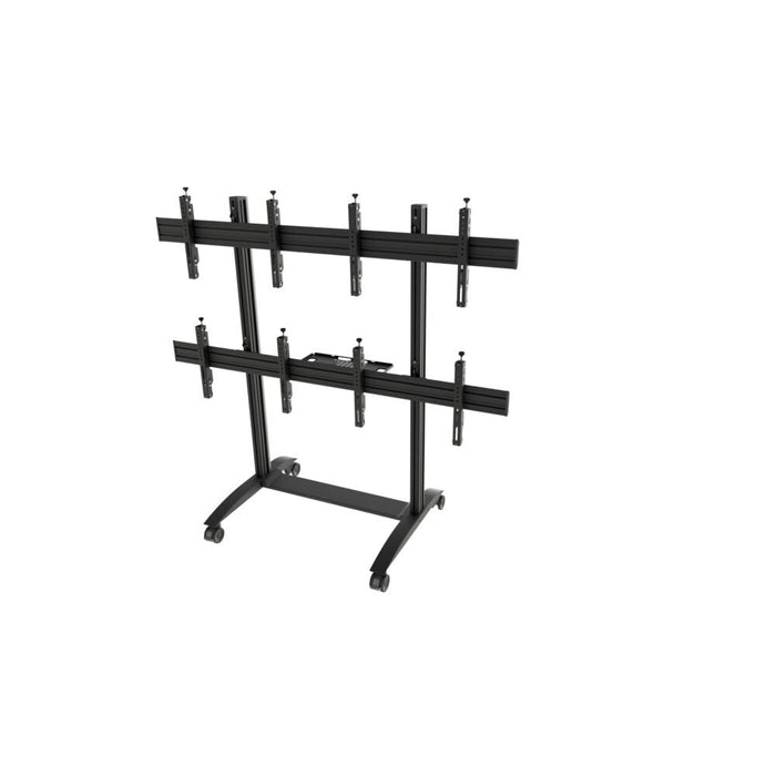 Edbak Mobiler Video-Wall Trolley, Modular 2x2, Für 49-57" Bildschirme, Querformat