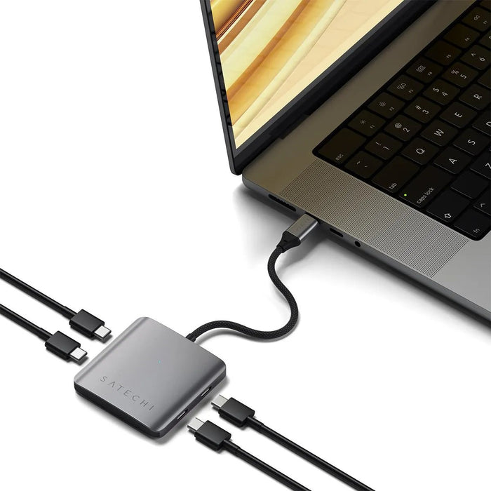 EAN 810086361328 - Satechi ST-H4CPDM hub de interfaz USB Tipo C 10000 Mbit/s Gris imagen 6