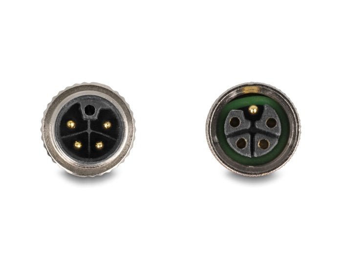 Delock M12 Cable L-Kodiert 5 Pin Stecker Zu Buchse Pur Schleppkettentauglich 3 M Grau
