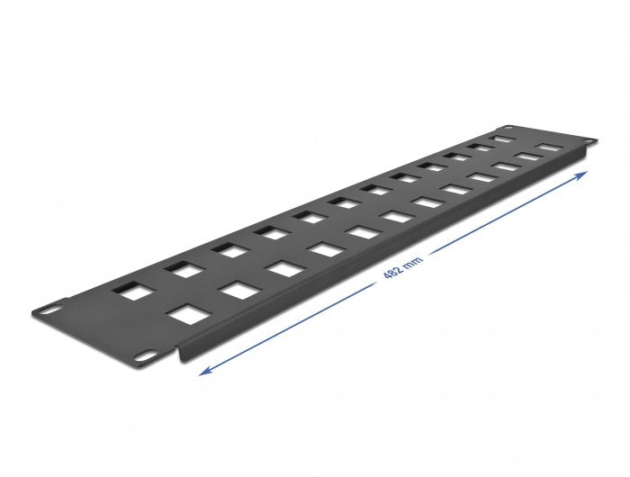 Delock 19" Keystone Patchpanel 24 Port 2 He Negro