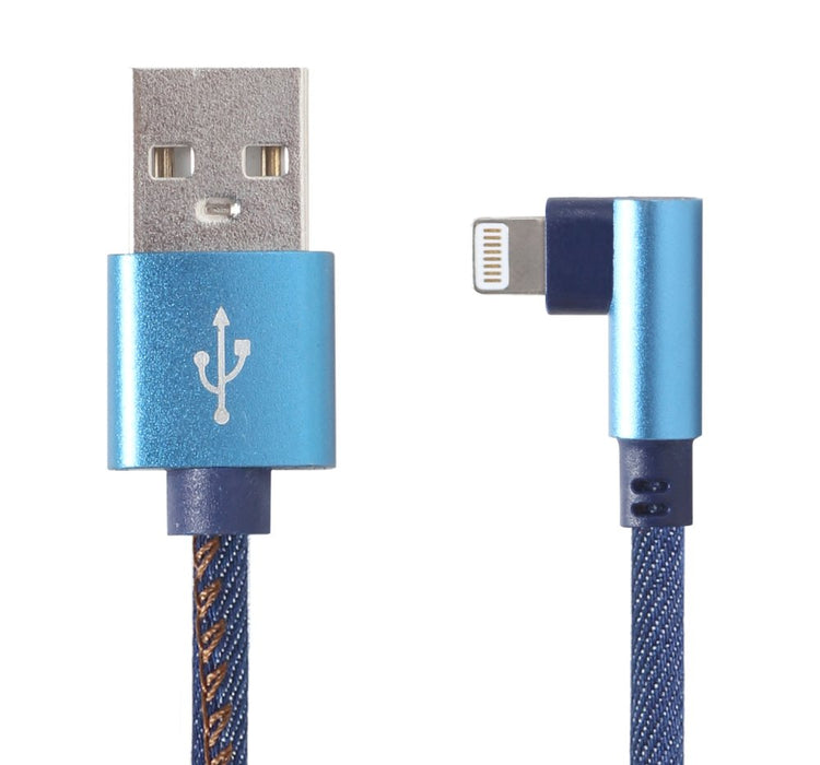 Gembird Premium Jeans Denim  Usb 8-Pin 1m Blue Angled