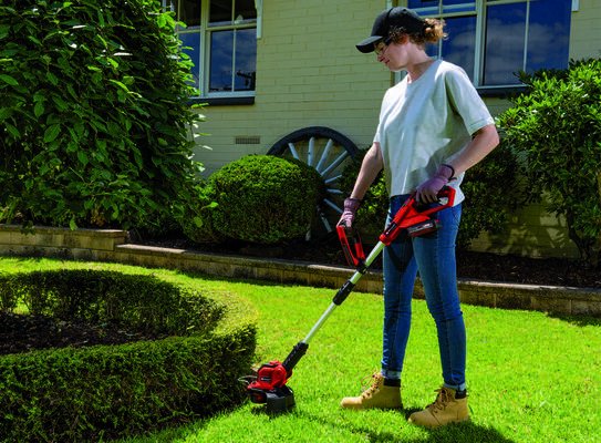 EAN 4006825654967 - Einhell GE-CT 18/28 Li TC-Solo 28 cm Batería Negro, Rojo imagen 2