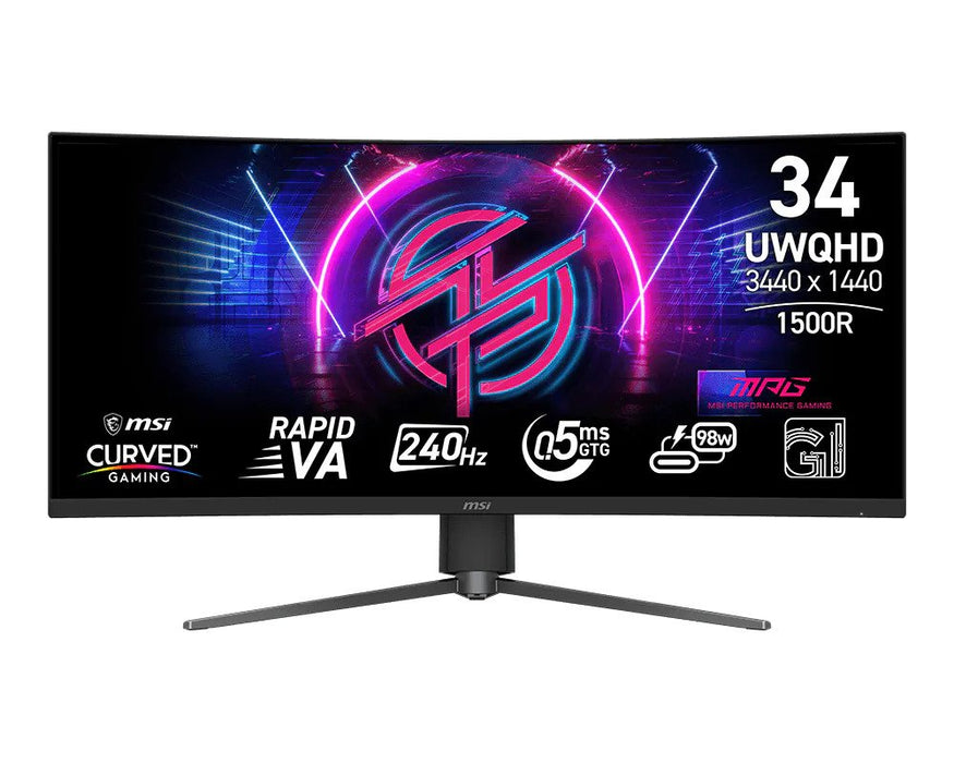 EAN 4711377342209 - MSI MPG 346CQRFDE X24 pantalla para PC 86,4 cm (34") 3444 x 1440 Pixeles UltraWide Quad HD LED Negro imagen 1