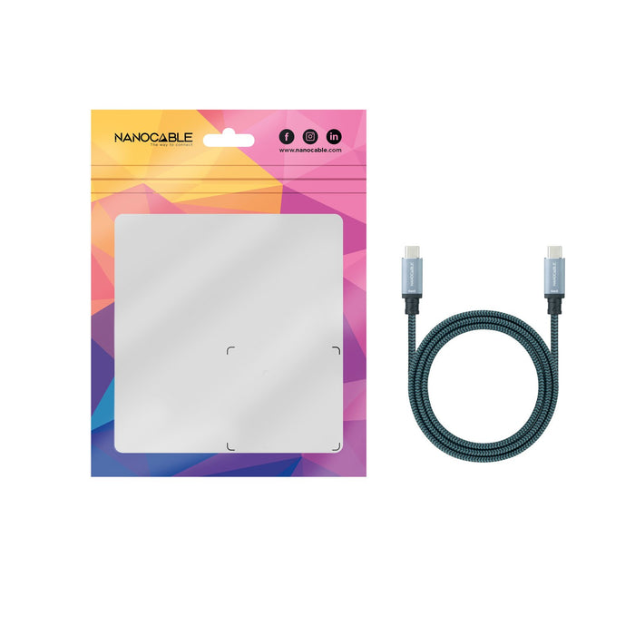 EAN 8433281012523 - Nanocable 10.01.4102-COMB cable USB USB 3.2 Gen 2 (3.1 Gen 2) USB C Negro, Gris imagen 4