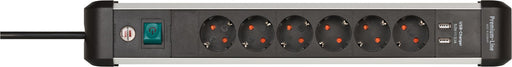 EAN 4007123677399 - Brennenstuhl 1391030610 base múltiple 3 m 6 salidas AC Interior Negro, Plata imagen 1