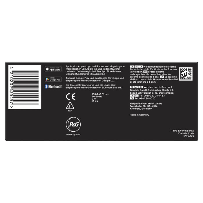 EAN 4210201434658 - Oral-B iO Series 10 Adulto Cepillo dental oscilante Blanco imagen 7