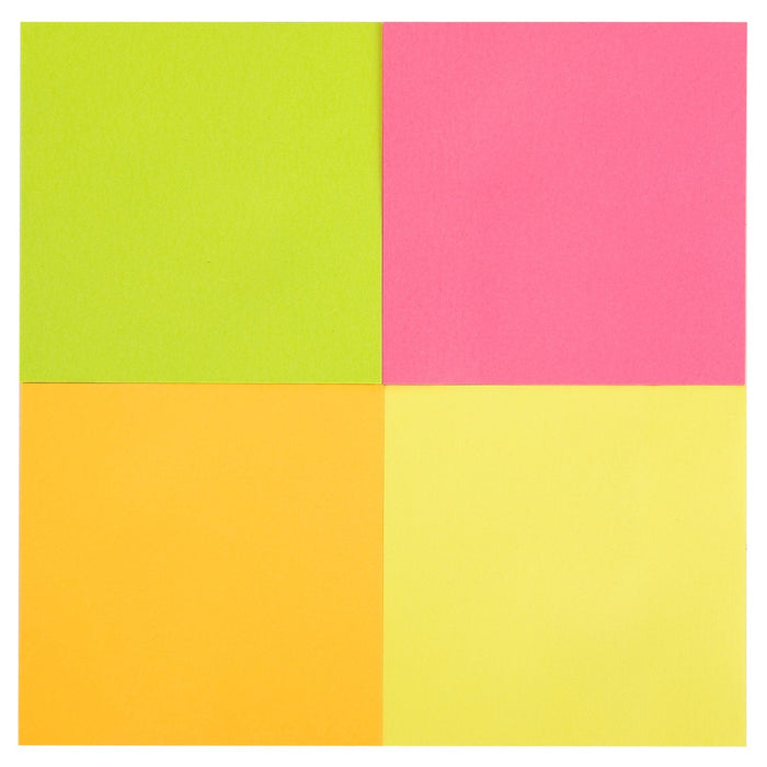 Deli Cubo Notas Adhesivas 4x100h 76x76mm Colores Surtidos Neon