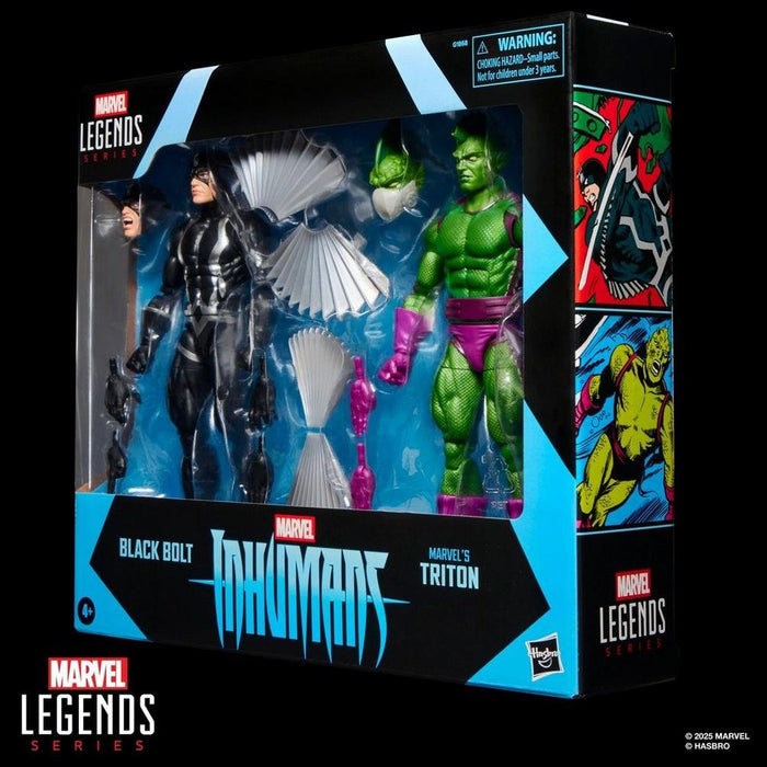 Figuras Blister 2  Black Bolt & Triton Inhumanos Marvel Legends Series 15cm