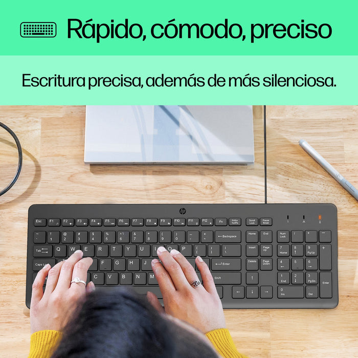 EAN 0196548244102 - HP 150 USB-A Wired Keyboard teclado Universal Negro imagen 8