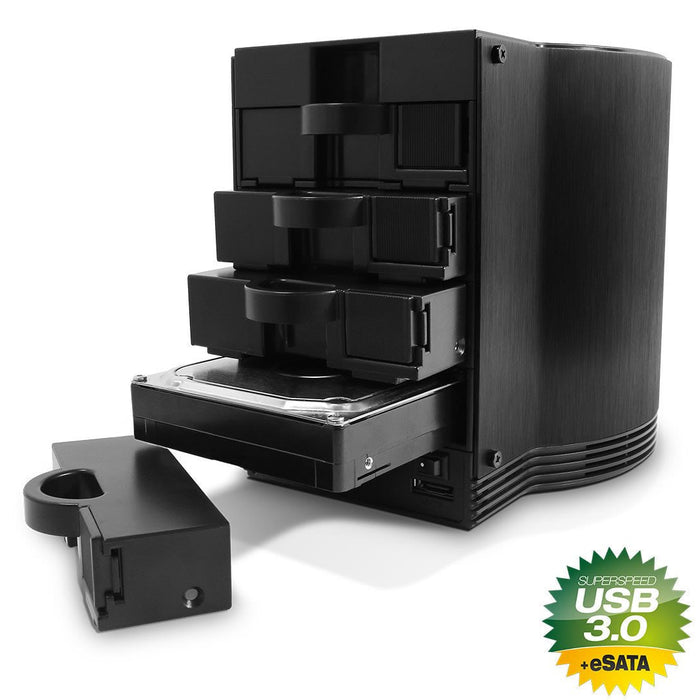 Fantec Sq-35u3e-6g Raid Schwarz 4x3,5  Sata Hdd Usb3.0 Esata