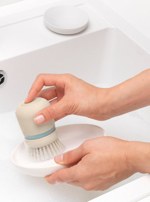 Brabantia Spülbürste Mit Seifenspender Soft Beige