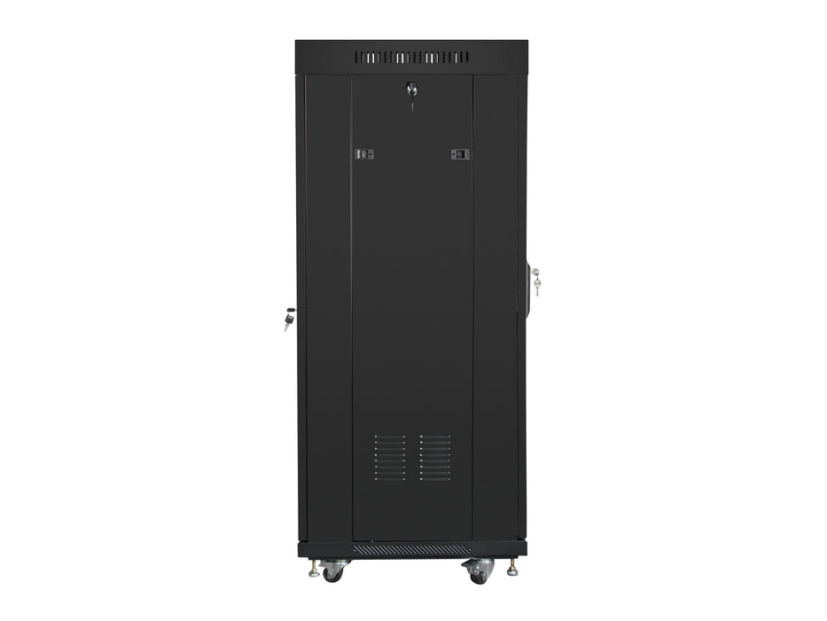 EAN 5901969430370 - Lanberg free standing rack 19inch cabinet 27U 600x600 glass door LCD flat pack black Rack o bastidor inde imagen 5