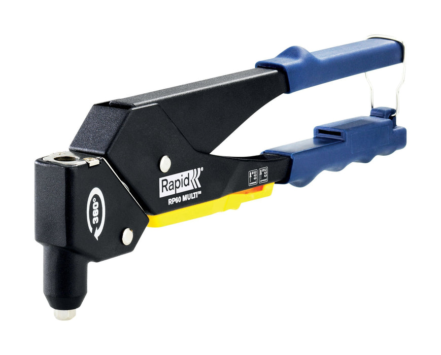 Rapid Rp60 Multi Remachadora Con Cabezal Giratorio Y Boquilla Múltiple Para Remaches De Aluminio De 3.2, 4.0, 4.8mm (5001720)
