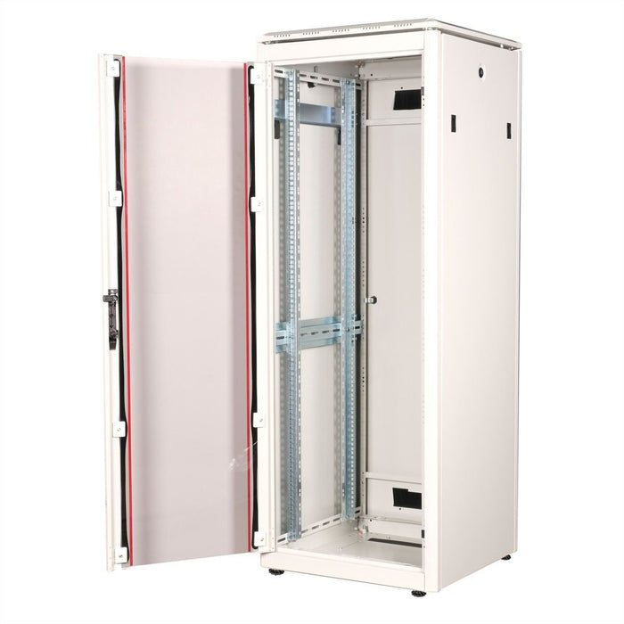 Roline 19-Zoll Netzwerkschrank Pro 32 He, 600x600 Bxt Glastr Grau