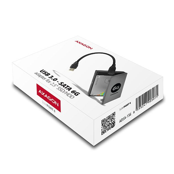 EAN 8595247903075 - Axagon ADSA-1S6 caja para disco duro externo Carcasa de disco duro/SSD Negro 2.5" imagen 12
