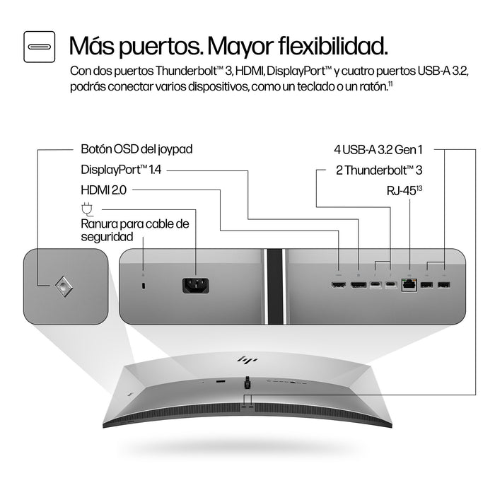 EAN 5715063476673 - HP Series 7 Pro 740pm pantalla para PC 100,8 cm (39.7") 5120 x 2160 Pixeles WUHD LCD Gris imagen 4