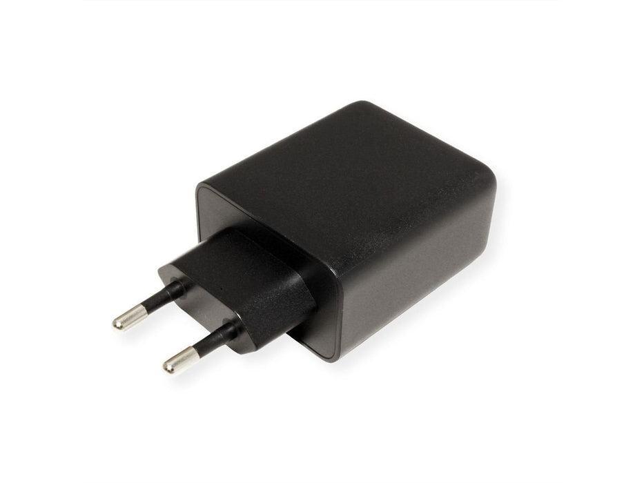 Value Usb Charger Mit Euro-Stecker, 3-Port (Typ-A, 2x Typ-C), 65w, Gan