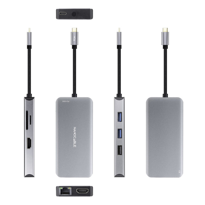 EAN 8433281014336 - Nanocable 10.16.1009 base para portátil y replicador de puertos Alámbrico USB 3.2 Gen 1 (3.1 Gen 1) Type- imagen 2