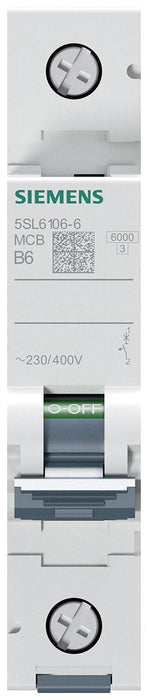 Siemens Automat B 6a 5sl61066 230 400v 6ka 1p B