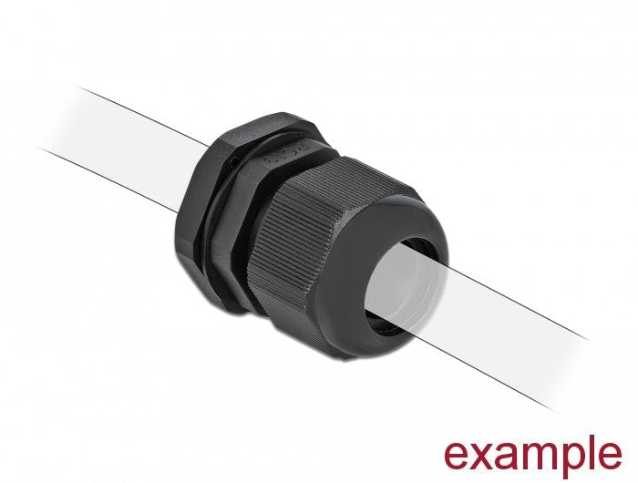 Delock Cableverschraubung Pg21 10 Stück Schwarz