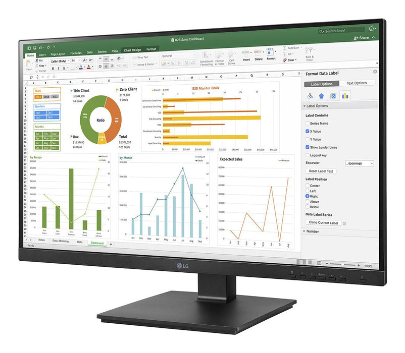 Lg 27bn65q-B 27" 16:9 Ips Lcd Dp Hdmi Monitor Refurbished