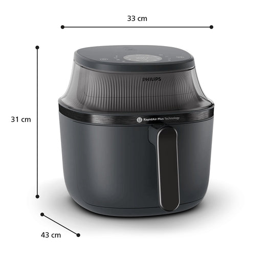 EAN 8720389034602 - Philips 3000 series NA330/00 freidora Sencillo 6,2 L Independiente 1700 W Freidora de aire caliente Negro imagen 2