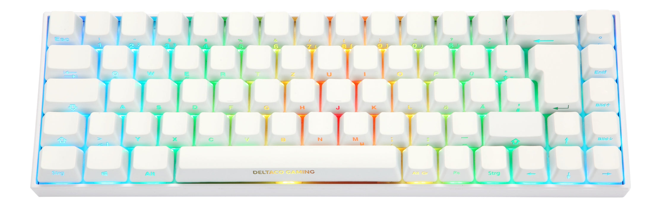 EAN 7333048053671 - Deltaco Gaming GAM-100-W-DE teclado Juego USB + RF Wireless + Bluetooth QWERTZ Alemán Blanco imagen 5