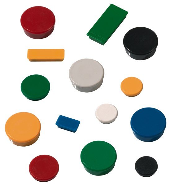 Franken Gmbh Franken - Magnet - 3,8 Cm Diámetro - Rojo (Paquete De 10)