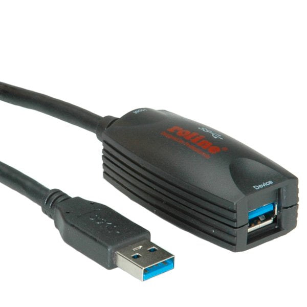 Roline Usb 3.2 Gen 1 Aktives Repeater Cable Schwarz 5m