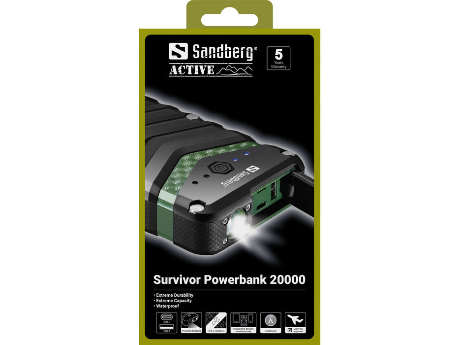 EAN 5705730420368 - Sandberg 420-36 batería externa Ión de litio 20000 mAh Negro, Verde imagen 7