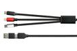EAN 4014619880966 - Python PY-USB001S cable USB 1,2 m USB A/USB C USB C/Micro-USB B/Lightning Negro imagen 1