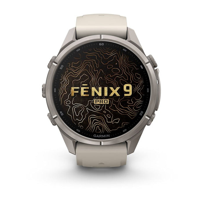 Garmin Fenix 9 Pro Titanio Con Correa De Silicona En Blanco Smartwatch 43mm