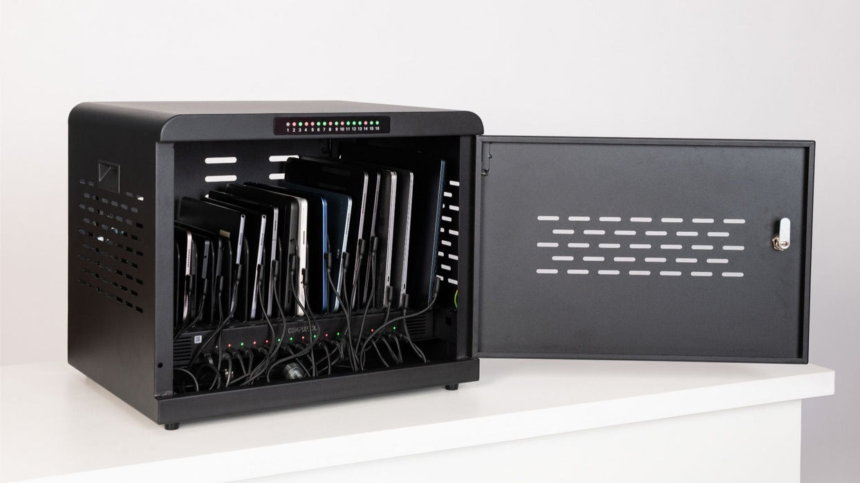 Compulocks Cc1601b-Eu Organizador Para Estación De Carga Montaje En Pared Y Sobremesa Acero Negro