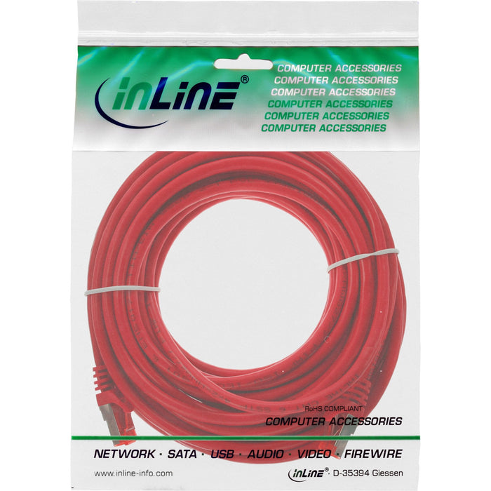 Cable De Red Inline S/Ftp Pimf Cat.6 250mhz Cobre Libre De Halógenos Rojo 5m